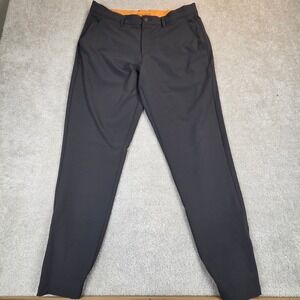 Macade Golf Mens Slim Fit Jogger Pants Charcoal Grey 34R Ankle Zip Stretch